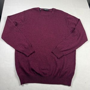 Rodd & Gunn Mens Wool Blend Sweater Burgundy Crew Neck Classic Cozy Pullover L